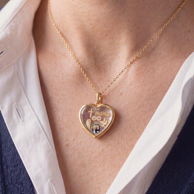 Floating Infinity Charm, worn