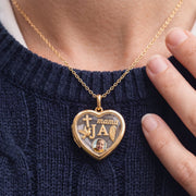 Floating Letter Charm, worn