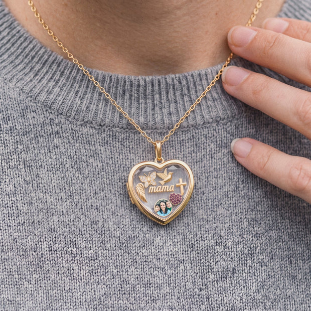 Floating Mama Charm, worn
