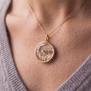 Floating Photo Charm, worn