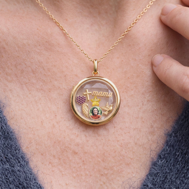Floating Star Charm, worn