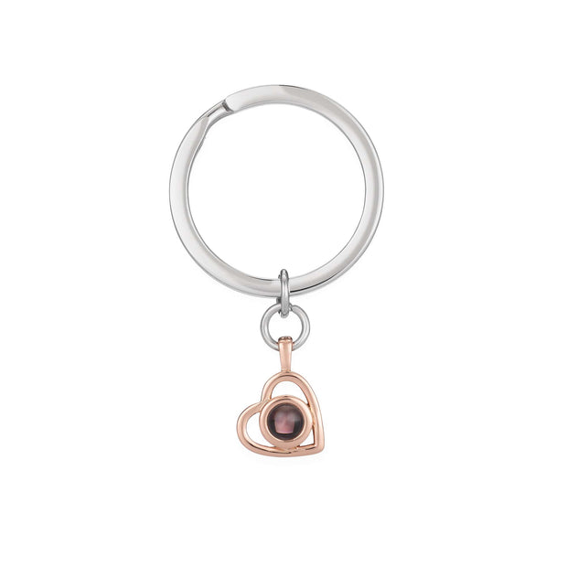 Personalized Heart Photo Keychain