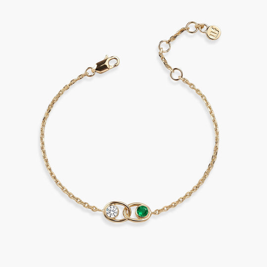 Interlock Birthstone Bracelet