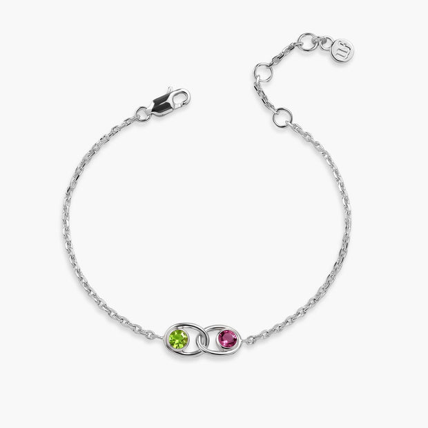 Interlock Birthstone Bracelet