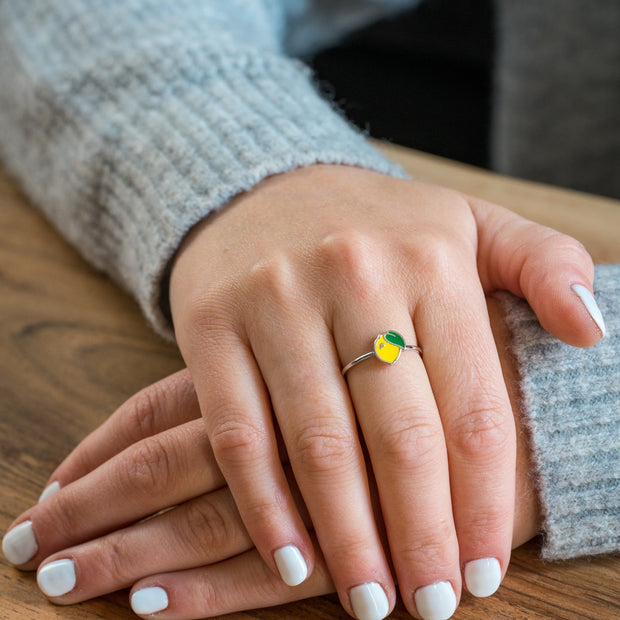 Enamel Lemon Ring