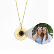 Engravable Circle Photo Necklace