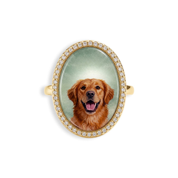 Personalized Painted Pet Portrait Ring — image 1 of 2
