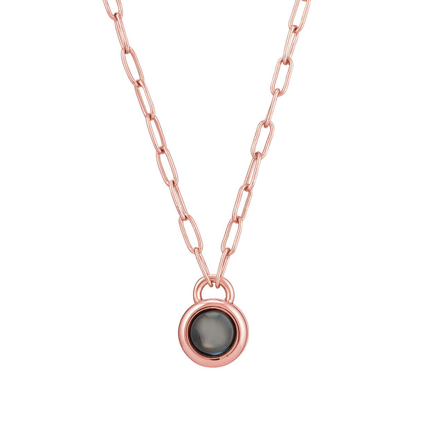 Personalized Paper Clip Chain Photo Necklace