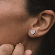 Pavé Heart Earrings