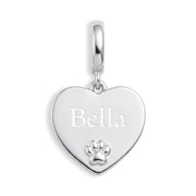 Personalized Paw Print Heart Charm — thumbnail 2 of 3