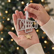 Personalized Cheer Ornament, worn