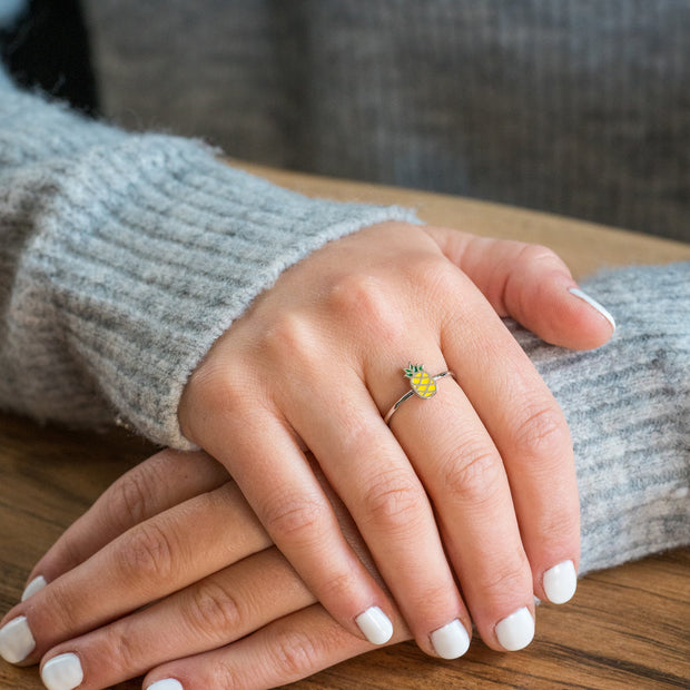 Enamel Pineapple Ring
