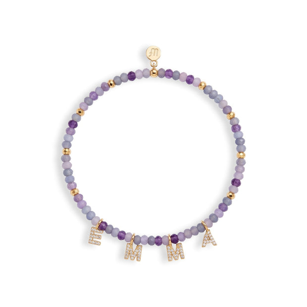 Mini Semi-Precious Personalized Name Bracelet — image 4 of 11