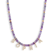 Mini Semi-Precious Personalized Name Necklace — thumbnail 4 of 9
