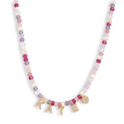 Mini Semi-Precious Personalized Name Necklace — thumbnail 2 of 9