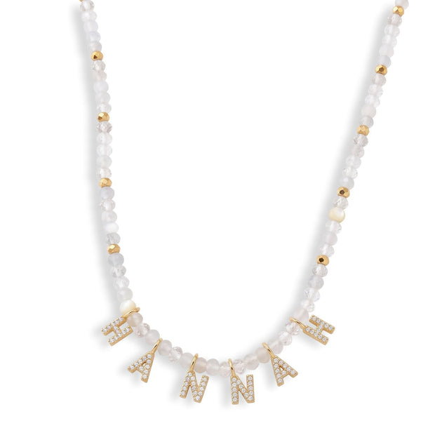 Mini Semi-Precious Personalized Name Necklace — image 6 of 9