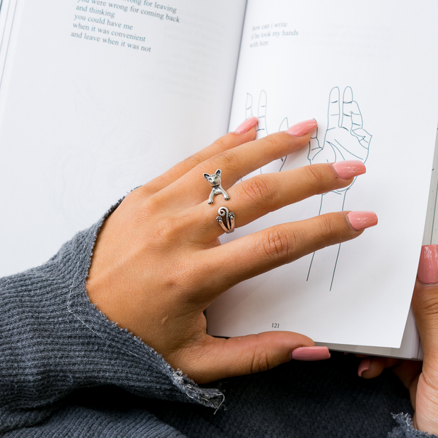 Siamese Cat Wrap Ring