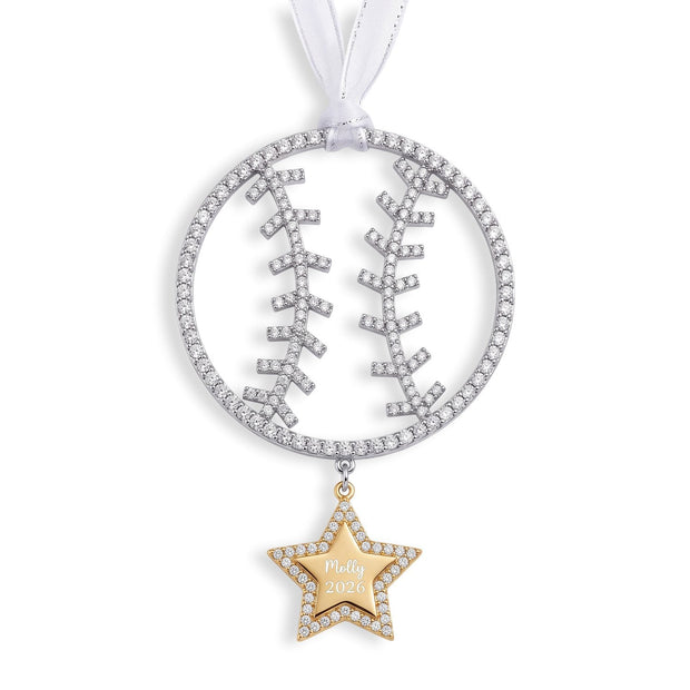 Personalized Softball Ornament — image 1 of 2