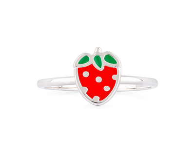 Enamel Strawberry Ring