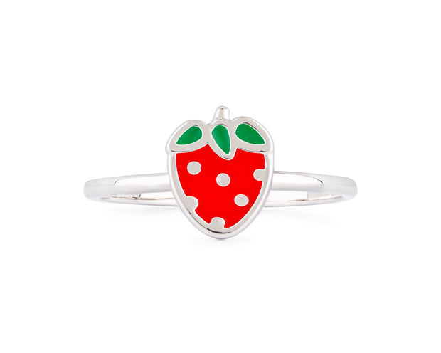 Enamel Strawberry Ring