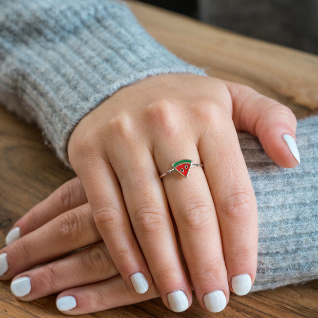 Enamel Watermelon Ring