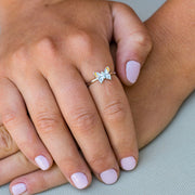 Yellow Trim Butterfly Ring